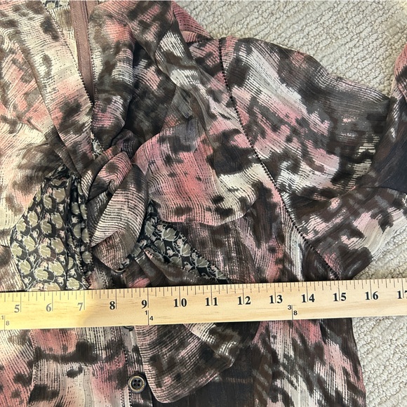 Byron Lars Beauty Mark Designer Sample NWTs Pink and Black Women's Blouse Size 2 - Picture 10 of 10